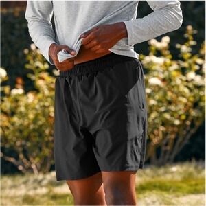 BEYOND YOGA Men's Pivotal Performance Lined Shorts Size Large Black Workout Run